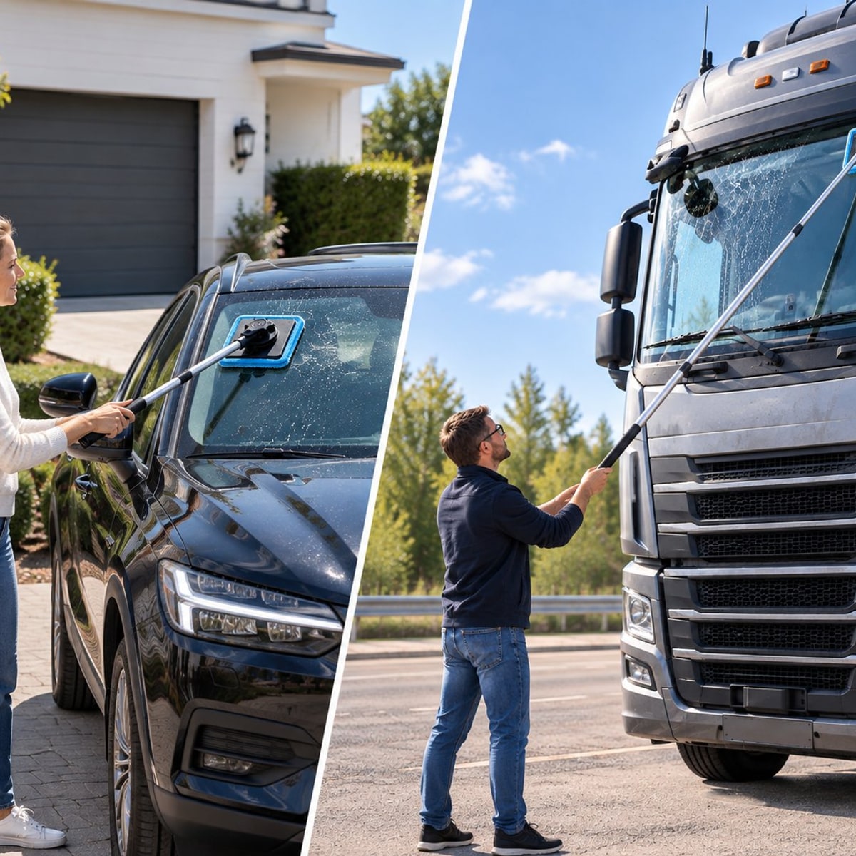 Käytössä henkilöautossa ja kuorma-autossa